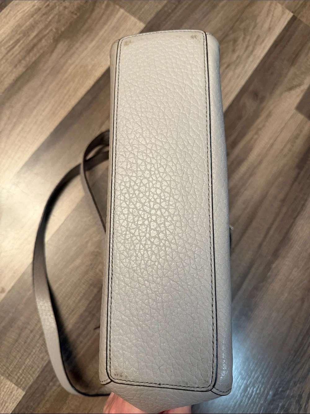 kate spade Pebbled Leather Shoulder Bag in Light Taupe Gray